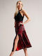 Ted Baker Rosieo Midi Evening Dress with Ruffle Red