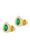Prince Silvero Earrings made of Silver Gold Plated with Stones
