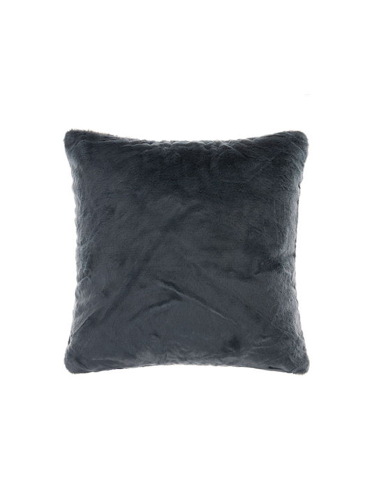 Silk Fashion Διακοσμητική Μαξιλαροθήκη NX202 από Γούνα Anthracite 45x45εκ.