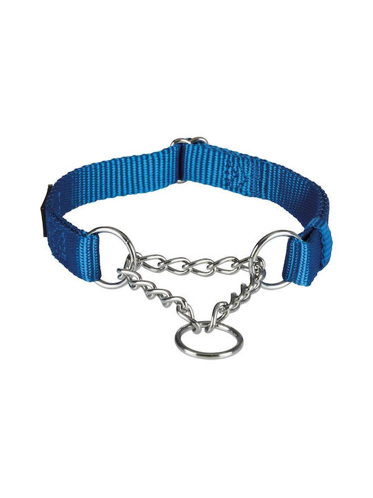 Trixie Half Dog Choke Collar Nylon In Blue Colour Large / Medium 20mm x 35 - 50cm