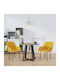Dining Room Velvet Armchair Yellow 57x61x80cm 2pcs