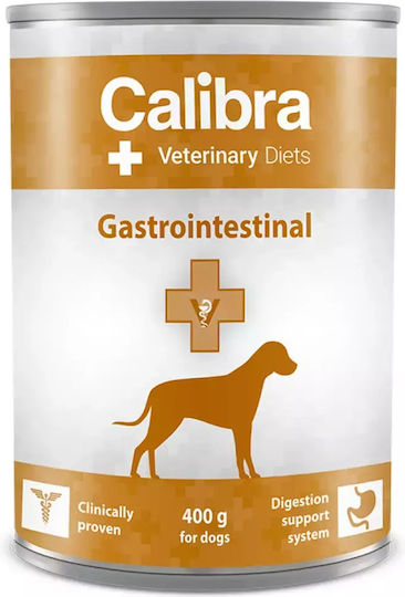 Calibra Veterinary Diets Gastrointestinal Wet Dog Food in Cans Diet with Chicken and Rice Gluten Free 400gr