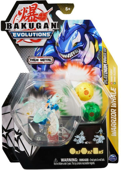 Spin Master Миниатюрна играчка Evolutions Platinum Power Up Bakugan Воински кит Нано Ярост Нано Чук за 6+ години Години