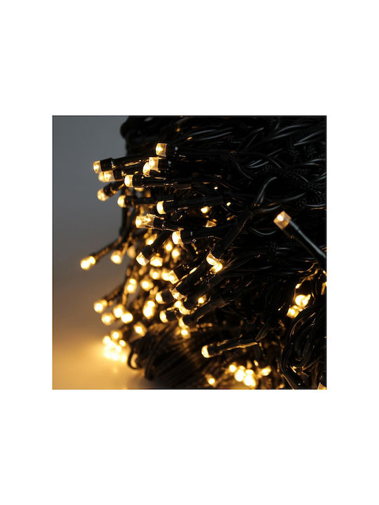 Becuri de Crăciun LED 2Pentruunsitedecomerțelectronicîncategoria"LuminideCrăciun",specificațiileunitățiisunturmătoarele: Albe în Șir de caractere cu Cablu negru BigBuy