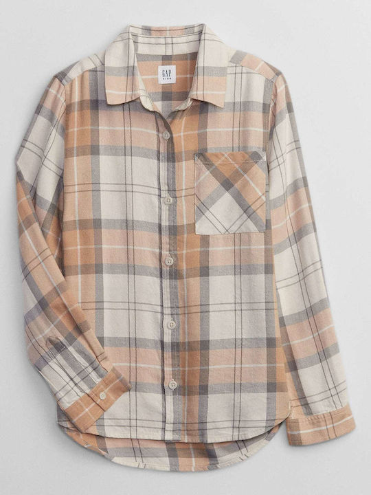 GAP Kids Checked Shirt Beige