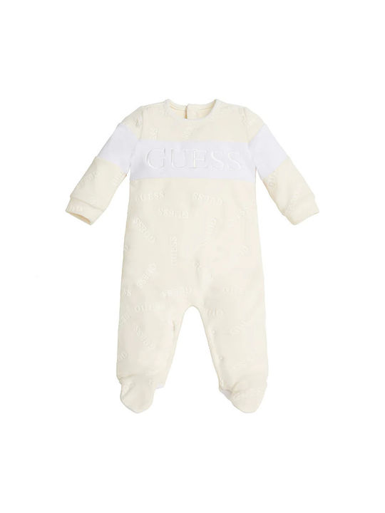 Guess Set Baby Strampler Langärmliges Beige