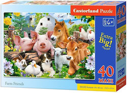 Kids Puzzle Farm Friends for 4++ Years 40pcs Castorland