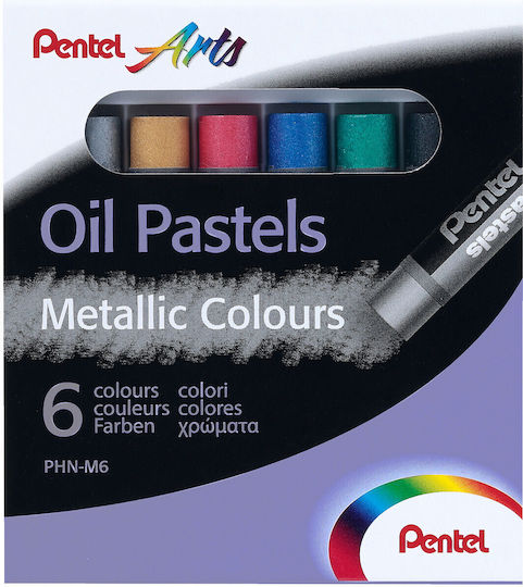 Pentel Oil Pastels Metallic 6colours PHN-M6