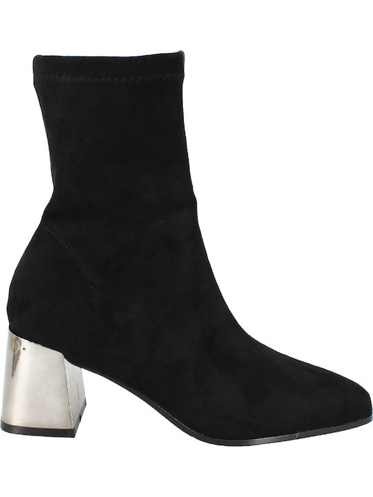 Wildleder Stiefeletten Damen Schwarz