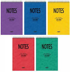 Next Notes Set 10 Notizblock Spirale 80 Blätter A6 Geregelt (Μverschiedene Designs/Farben)