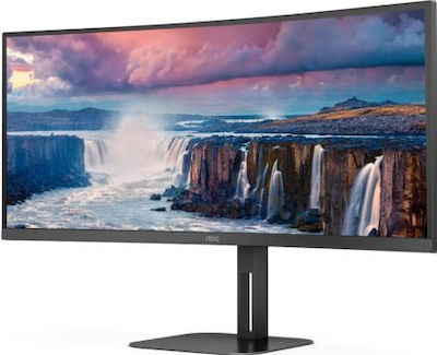 AOC CU34V5C Ultrawide VA Curbat Monitor 34" QHD 3440x1440 cu Timp de Răspuns 4ms GTG