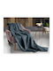 Guy Laroche Avon Armchair Throw 2 Sides Velvet 170x150cm Emerald With Pillowcase