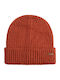 Sarah Ribbed Beanie Cap Red
