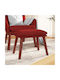 Stool Footstool Upholstered with Fabric Bordeaux 45x29.5x39cm