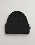 Gant Beanie Beanie with Rib Knit Dark Grey
