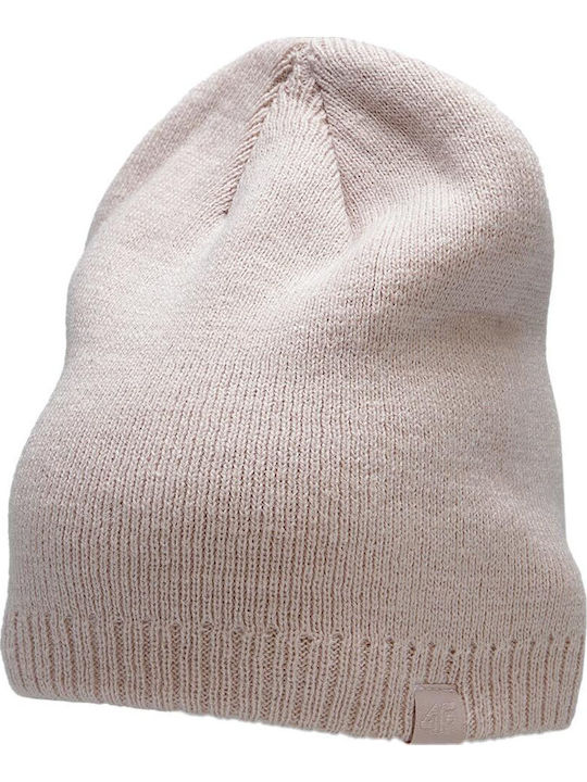 Beanie Unisex Σκούφος Πλεκτός σε Ροζ χρώμα