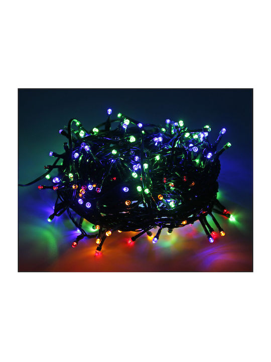 300 Becuri de Crăciun LED Verzi în Șir de caractere cu Cablu verde Adeleq