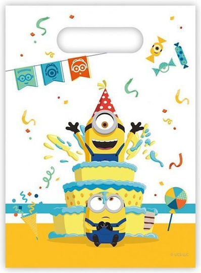 Procos Minions The Rise Of Gru Πλαστική Τσάντα για Δώρο με Θέμα "Minions" Κίτρινη 16.2x16.2x23.4εκ. 6τμχ
