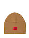 Hugo Boss Ribbed Beanie Cap Brown