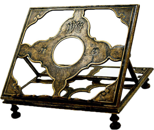 Μεταλλική Βάση Ανάγνωσης Royal Art Collection σε Χρυσό Χρώμα 25.5x30x29.5εκ. 1τμχ
