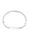 White Gold Identity Bracelet BA307 14 Karat