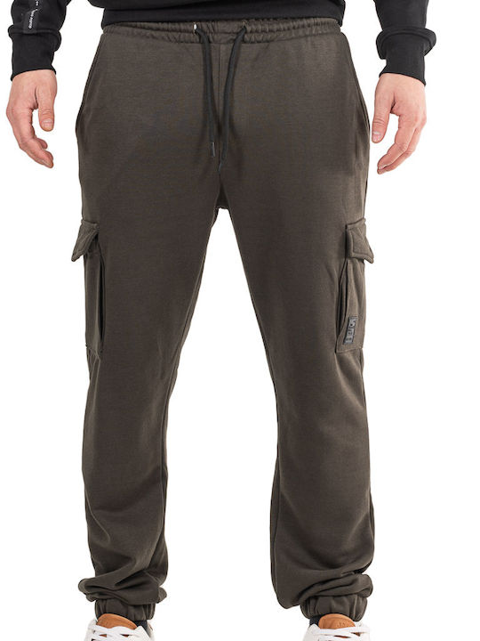 Cargo-Hose Jogginghose mit Gummizug Khaki