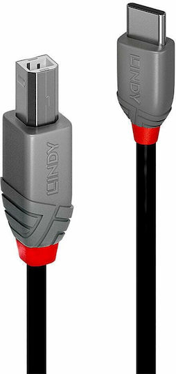 Lindy USB 2.0 Cable USB-C Male - USB-B Black 0.5m 36940