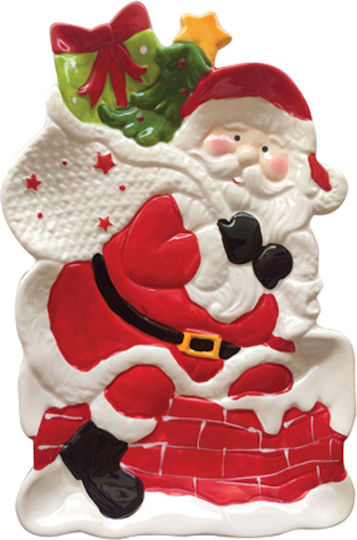AGC Set Christmas Platters Porcelain Multicolored L26xW16cm. 2pcs
