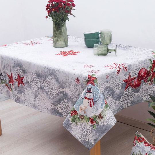 Dimeco 8935 Weihnachtlich Tischtuch Stoff Gray L180xB140cm.