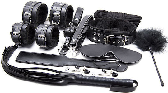 Naughty Toys BDSM Kit 10er-Set Fetisch-Erotik-Accessoires in Schwarz Farbe