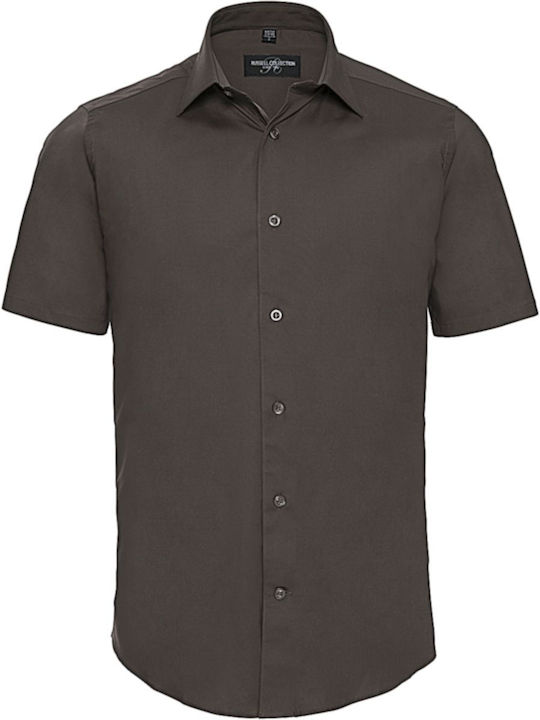 Russell Europe Men's Promotional T-Shirt Short Sleeve in Brown Color