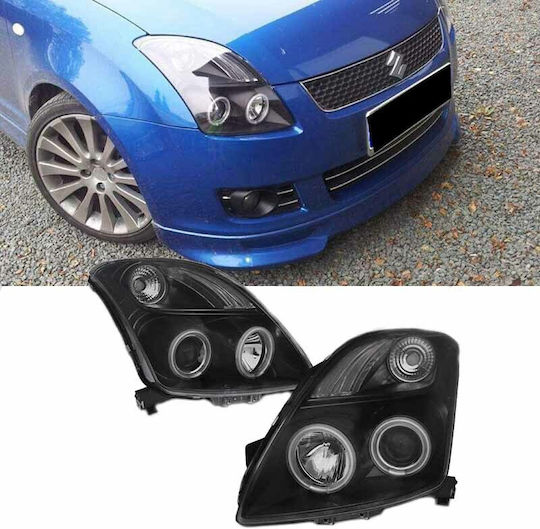 Sonar Μπροστινά Φανάρια Angel Eyes για Suzuki Swift 2005-2010 2τμχ