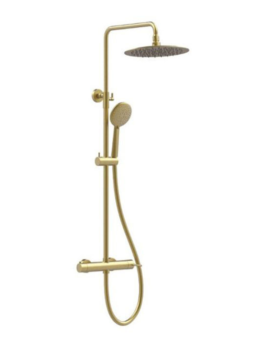 Orabella 10239 Adjustable Shower Column with Mixer 88-118 Gold