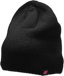 4F Beanie Unisex Σκούφος Πλεκτός σε Μαύρο χρώμα