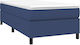 Bed Base Single made of Wood Blue 90x200x35cm