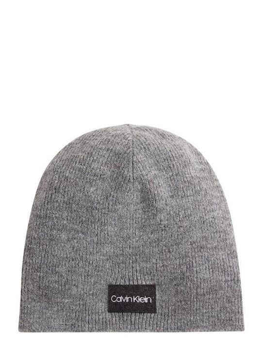 Beanie Ανδρικός Σκούφος με Rib Πλέξη σε Γκρι χρώμα