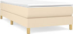 Bed Base Single made of Wood Cream 90x190x25cm