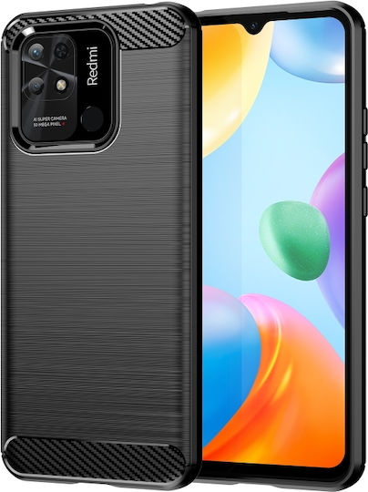 Forcell Carbon Задна корица Силикон Черен (Xiaomi Poco C40)