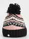 Hateya Pom Pom Beanie Căciulă Tricotată Pentru Femei Negru/Roz
