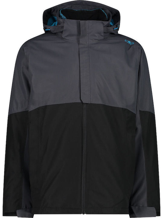 3 in 1 Winter Waterproof Black Jacket