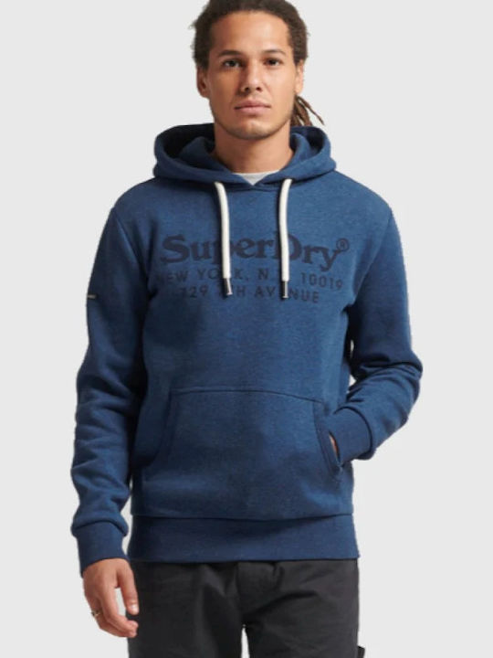 Superdry Sweatshirt with Hood Navy Blue