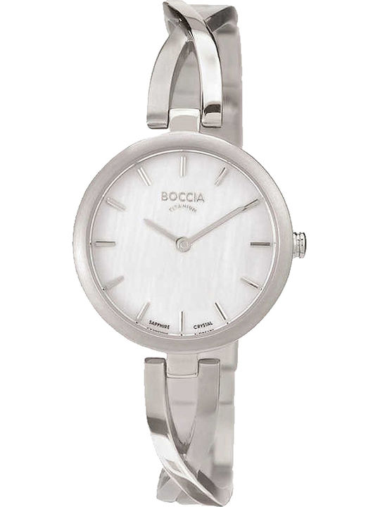 Boccia Damen Uhr mit Silber Metallarmband