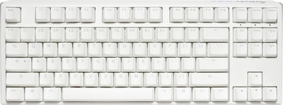 Ducky One 3 TKL Gaming Mechanical Keyboard Tenkeyless with Cherry MX Silent Red switches and RGB lighting (English US) Pure White