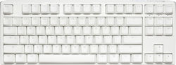 Ducky One 3 TKL Gaming Mechanische Tastatur Tenkeyless mit Cherry MX Braun Schaltern und RGB-Beleuchtung Pure White