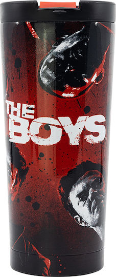 Stor The Boys Ποτήρι Θερμός Ανοξείδωτο 425ml Κόκκινο με Επιστόμιο