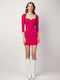 Desiree Mini Evening Dress Fuchsia