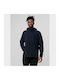 Men's Cardigan with Hood Navy Blue