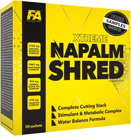 FA Nutrition Xtreme Napalm Shred 30 φακελίσκοι