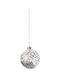 Raeder Illuminated Christmas Glass Figure Ball Silver Length 11cm
