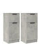 Cabinets Floor Grey 2pcs 30x30x70cm